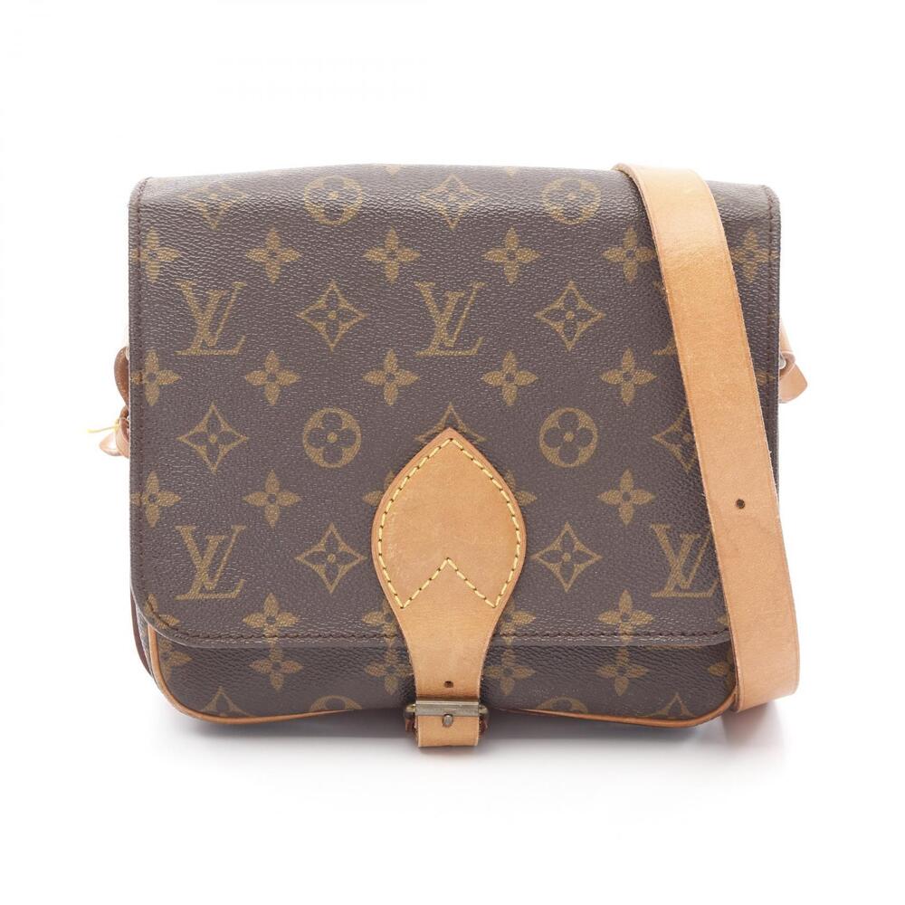Louis Vuitton Cartouchiere Shoulder Bag Canvas Leather Monogram Brown - Picture 1 of 11